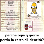 cartà di identità di Homer Simpson